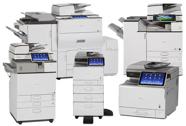 A diverse lineup of Ricoh and Sharp multi-function printers available for certified repair and hardware maintenance in El Paso.